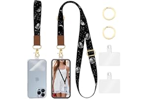 Piefly Phone Lanyard Crossbody Wrist Strap, Adjustable Lanyard for Wrist Around the Neck, Phone Strap for Car Keys ID Badge