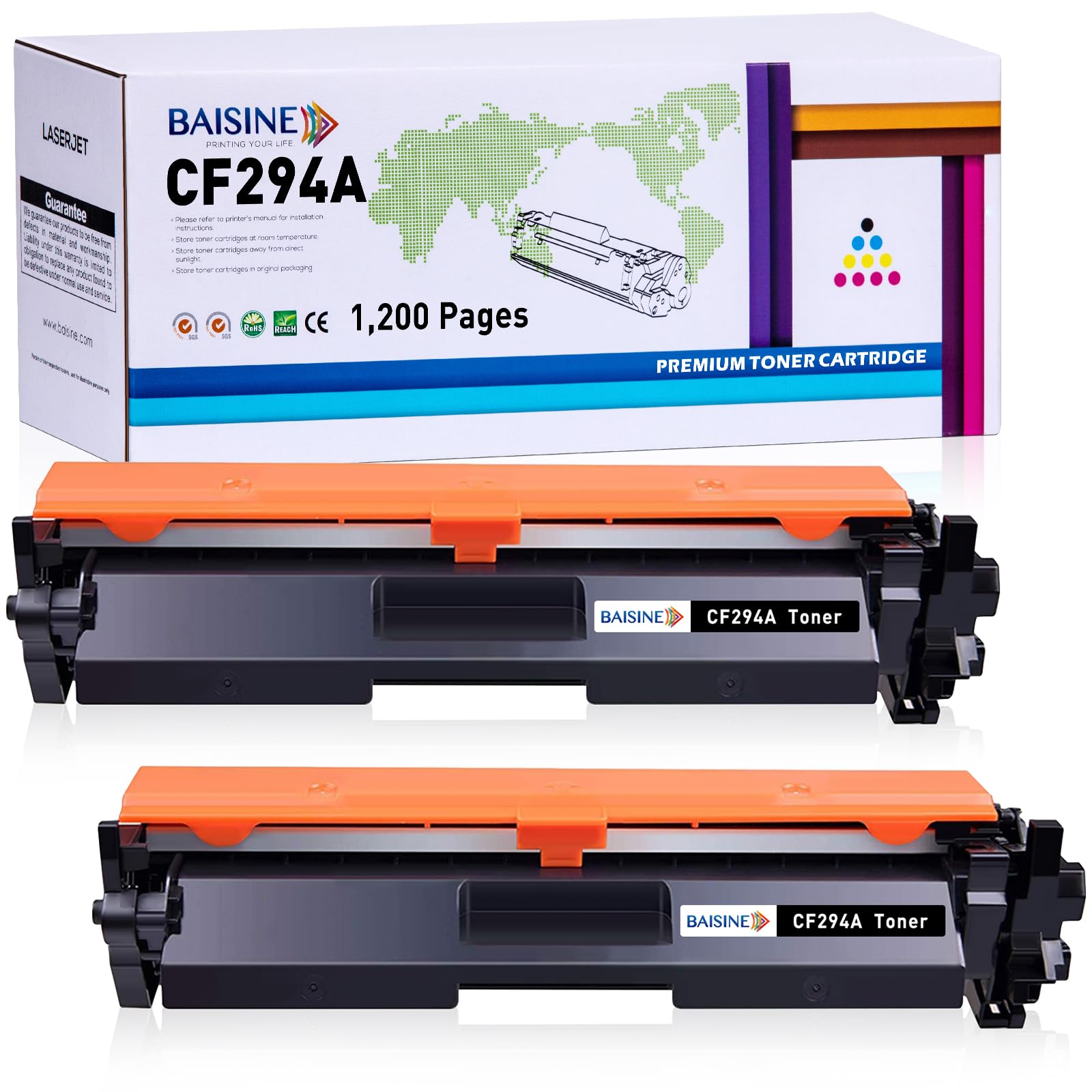 BAISINE 2-Pack CF294A Toner Cartridge Compatible with HP 94A CF294A Black Toner for HP LaserJet Pro M118dw, LaserJet Pro MFP M148dw M148fdw M149fdw