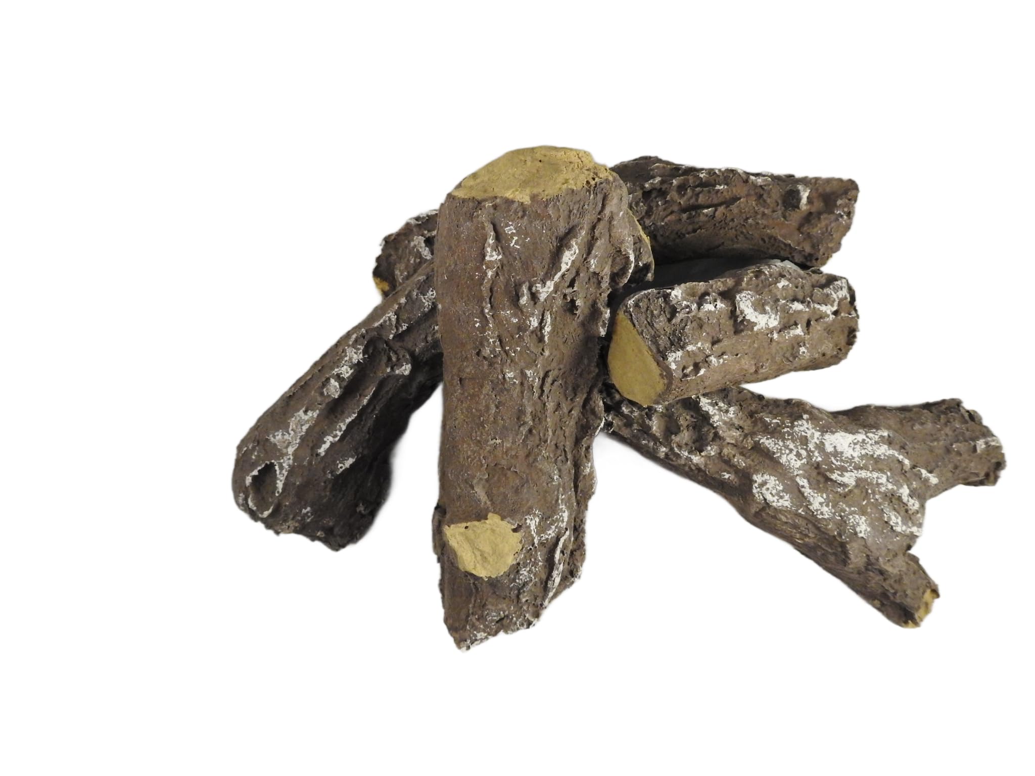 The Stove Wizard Gas Fire Coal Replacement 5 Piece Delamere Ultra HD Ceramic Fibre Log Set for Gas, Electric, LPG & Bio Ethanol Fires