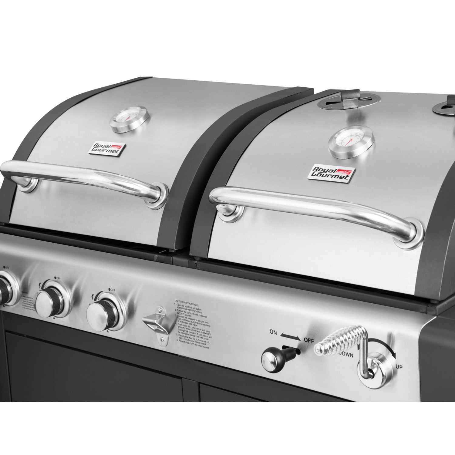 Royal Gourmet 3Burner Gas Grill and Charcoal Grill Combo, Black Buy Online in UAE