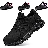 LARNMERN Steel Toe Shoes for Women Lightweight Comfortable Safety Shoes Sneakers Steel Toe Sneakers Work Colorful Breathable Fashionable Footwear