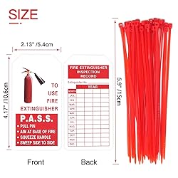 Bolexo Fire Extinguisher Tags with Adjustable Wire