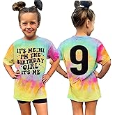 AG AGUU Its Me Hi I’m The Birthday Girl Shirts Kids Toddler Girls Birthday Tie Dye T-Shirt Party Outfits Tees Tops 5-10Y