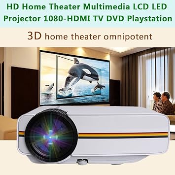 Proyector de vídeo Profesional YG400 1200 LM HD LED Videoproyector ...