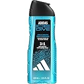 CONFETTIWOW adidas - Ice Dive 3-in-1 Shower Gel & Shampoo for Men 400ml