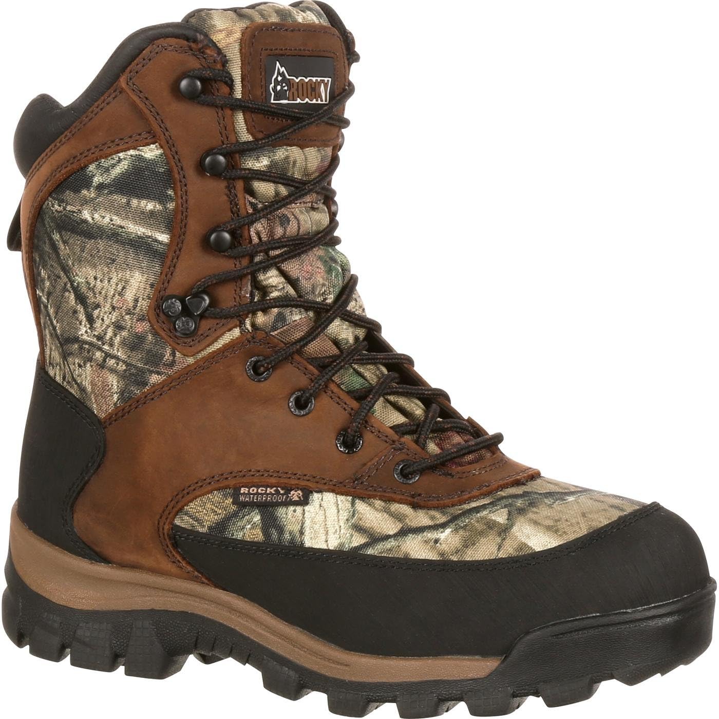 ROCKY Men's Waterproof Insulated Mid Calf Boots - Dark Brown, 800g Thinsulate, Size 12 - View #8