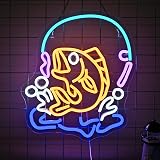 SIGNSHIP Fishing Neon Sign LED Light Wall Decor USB Powered view 7