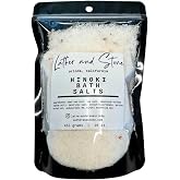 Hinoki Bath Salts | Dead Sea &amp; Epsom Blend, Apricot Kernel Oil, No Added Dyes, Handcrafted Small Batches, Japanese Onsen Scent