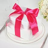 YAAVAAW 50mm Hot Pink Satin Ribbon 22m Thick Wedding Car Gift Florist Barbie view 3