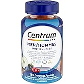 Centrum Men MultiGummies, Multivitamins/Minerals Gummies, Cherry, Berry, and Apple Flavours, 130 Count (Packaging May Vary)
