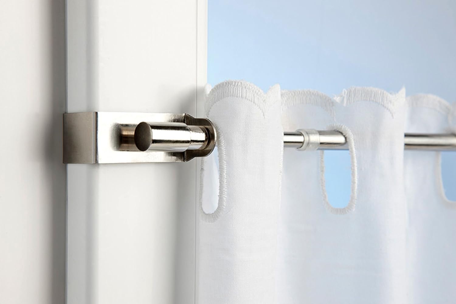 Amazon De Scheibenstange Ausziehbar Klemmstange Easyfix 75 125 Cm Edelstahl Optik Vitrage