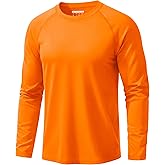 MAGCOMSEN Men's UPF 50+ Sun Protection Shirts Long Sleeve Quick Dry UV SPF Rash Guard Fishing Running Swim Athletic