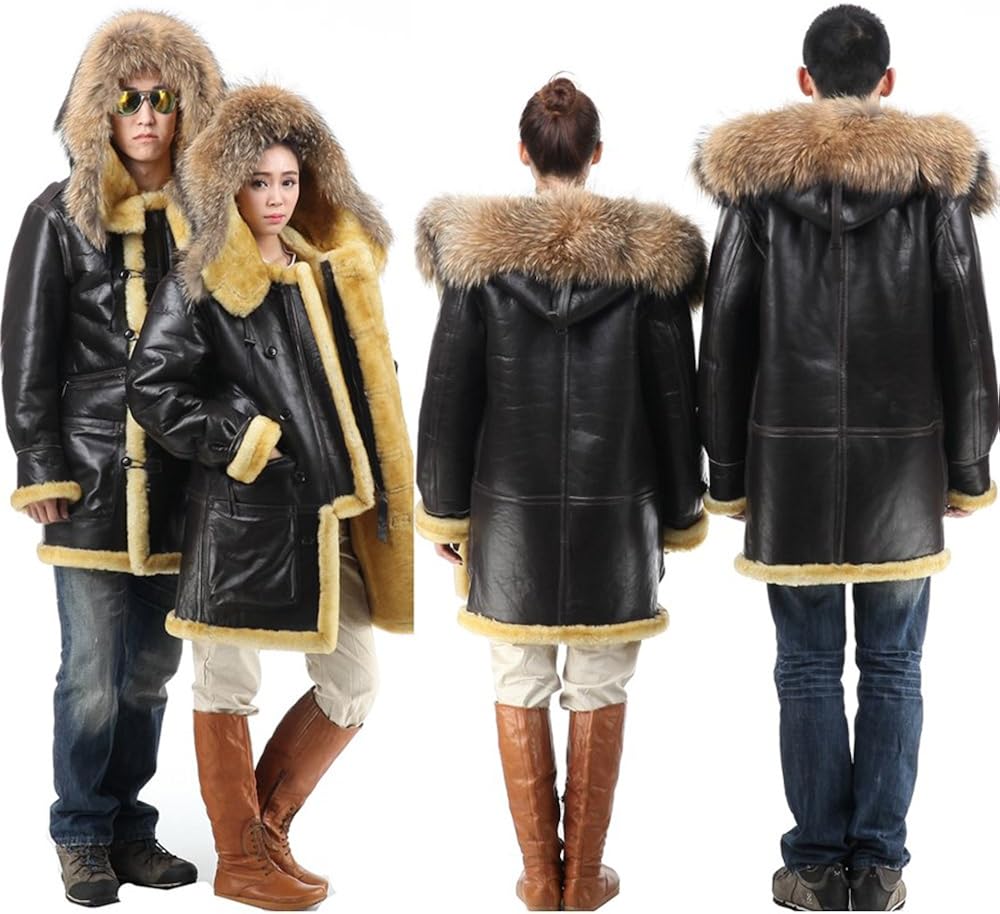 Amazon B 7フライトジャケット ムートンジャケット レザージャケット メンズ 本革ボマージャケット 飛行服の上着 メンズ 通販