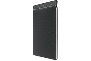 Modern Carry Eclipse Card Holder – Full-Coverage Elastic Minimalist Wallet for Men & Women, Slim Front Pocket Card Case, Secure Stretch Band Holds 2–12 Cards & Cash, Ultra-Thin Everyday Carry (Black)