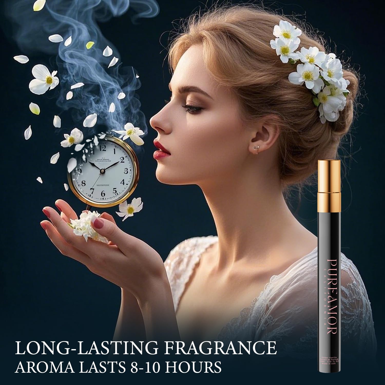 Pheromones Perfumes for Women, Amber Vanilla Perfume, Long Lasting Eau De Parfum Cologne, Advanced Fragrance Cologne for Men&Women, 0.41 fl.oz Travel Size Perfumes Spray