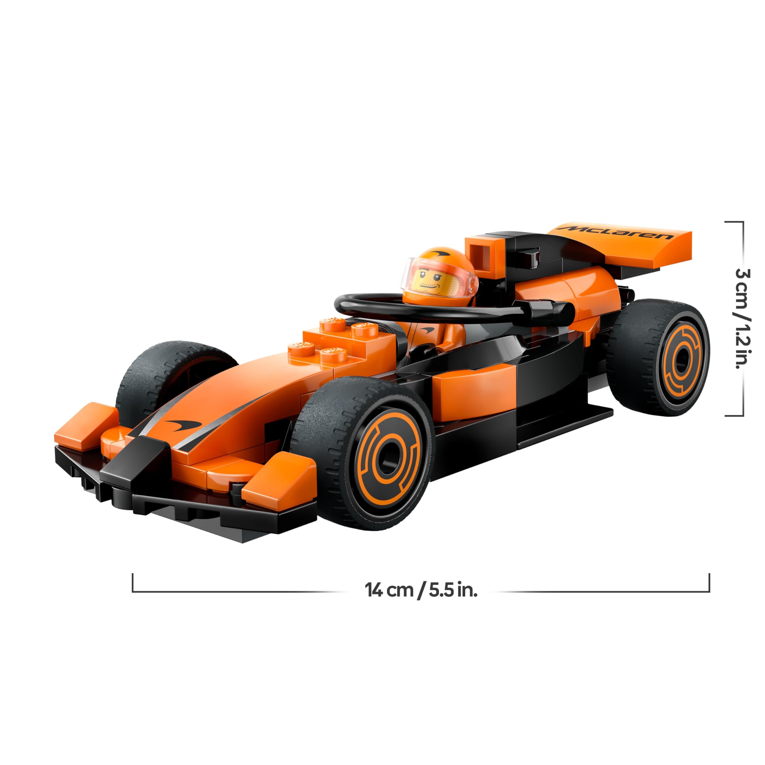 LEGO City F1 Rennfahrer mit McLaren Rennauto - Spielzeug Formel 1 Modell mit Rennwagen und Minifigur - Kleines Geschenk für Jungen und Mädchen ab 6 Jahren oder Motorsport Fans 60442 9
