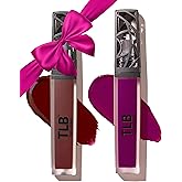 The Lip Bar - Nonstop Liquid Matte Lipstick Mini 2-Pack, Rebel (Deep Burgundy) + Prima Donna (Fuschia Purple) - High Pigment - One Swipe - Long Lasting - Jojoba Oil & Vitamin E - Vegan - .24 fl oz