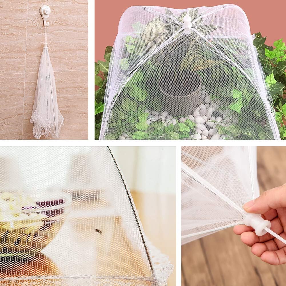 Mesh Food Covers Outdoor Masonda Pop-Up Food Tents(6 Pack) for Picnics/Grill/Party Outside Food Umbrella 100% Protection from Flies Reusable and Collapsible Net Cover 17×17 Inch: Home Improvement