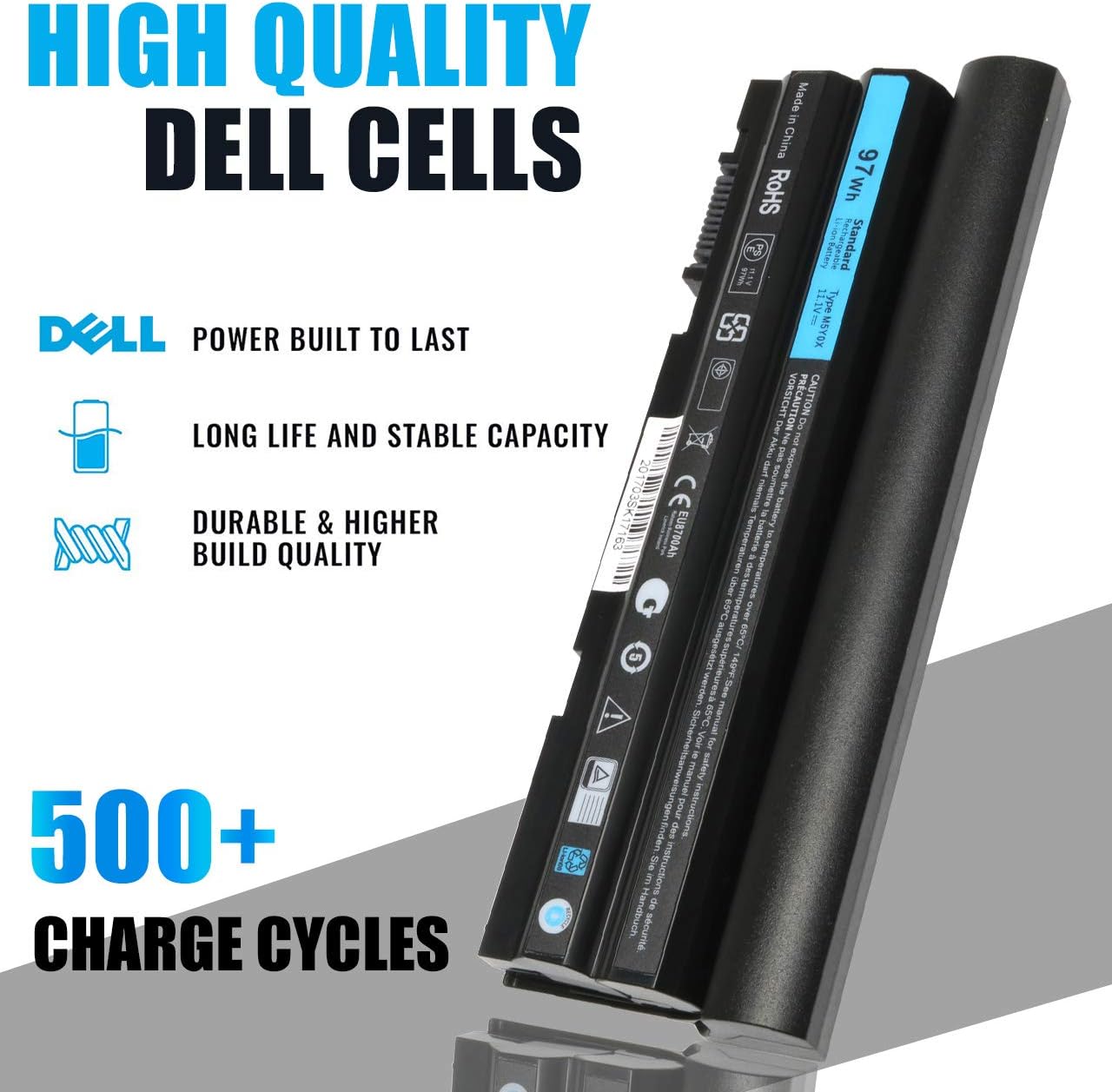 ANTIEE 97WH M5Y0X Laptop Battery for Dell Latitude E6420 E6430 P25G001 E6520 P14F001 E6530 E5420 E5520 E5430 E5530 P28G-001 E6440 E6540 0 P299 F001 Vostro 3460 3560 Precision M2800 N3X1D T54FJ - Image 3