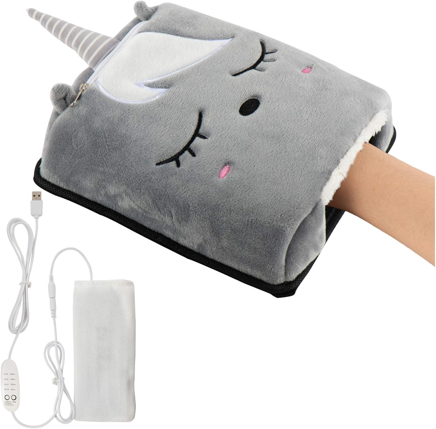 Unicorn Heated Computer Mouse Pad Hand Warmer Fleece