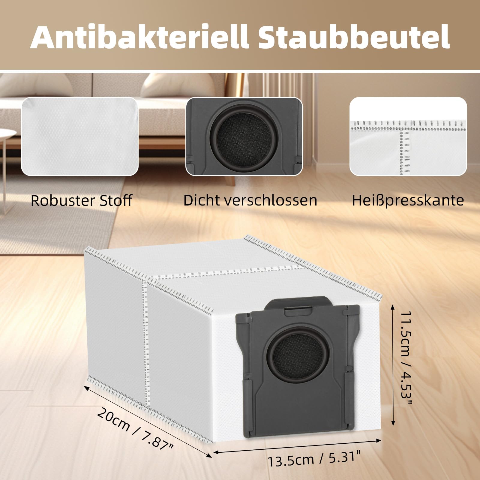 20 Stück Zubehör für Dreame X40 Ultra Complete/X40 Master/L40 Ultra/L10s Ultra Gen 3/Mova P50 Pro Ultra Staubsauger, 1Hauptbürste 6Staubbeutel 4Wischpads 4HEPA Filter 4Seitenbürste 1Reinigungszubehör 6