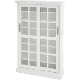 Furniture HotSpot Sliding Door Media Cabinet - White