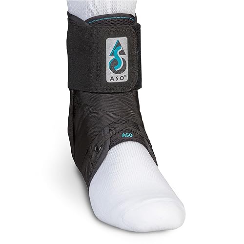 Med Spec ASO Ankle Stabilizer (Medium, Black) – Ankle Brace for Sprained Ankle and Peroneal Tendonitis, Orthopedic Ankle Support for Men, Women, Adults, Teens and Kids, Sports Injury Recovery, 264014