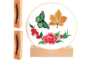 YUNHAN Embroidery Hoop Display Stand 3Pack Suitable Embroidery Hoop Frame,Cross Stitch Stand Base Embroidery Display Stand Display Cross Stitch Hoop Frame Stand (Suitable 7-9.6IN Frame)