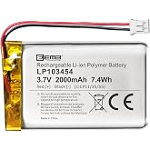 EEMB 3.7V 103454 2000mAh Lipo Battery Rechargeable JST 2.0mm 1-Pack | Make Sure Device Polarity Matches with Device Before Purchase!!!