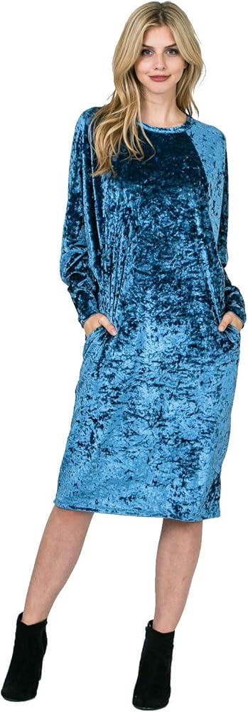 velvet dress with pockets