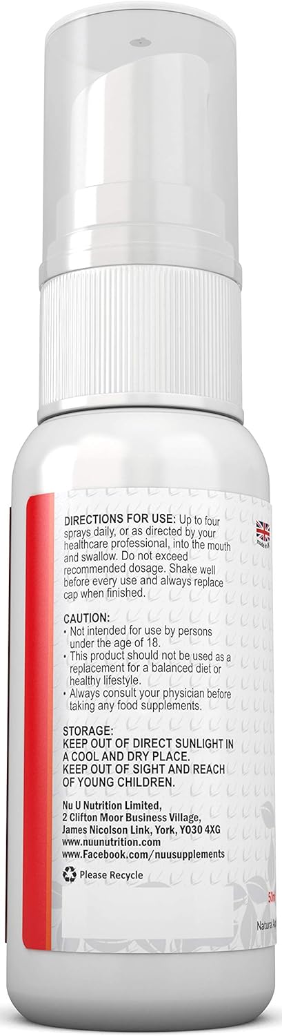 Vitamin B12 Spray 1,200 µg 50ml, 83 Servings, Methylated Sublingual Supplement, Natural Apple & Blackcurrant Flavour - Image 5