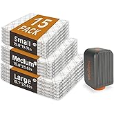 Dolmriek Travel Vacuum Storage Bags with USB Electric Pump, 15 Pack Compression Seal Bags for Luggage and Suitcase, Space Saver for Clothes and Clothing