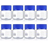 Tioncy 8 Pack 250 ml Round Media Storage Bottle Set
