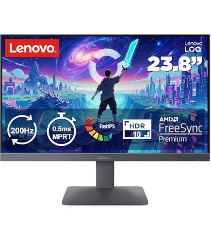Amazon.com: Lenovo 23.8 inch Gaming Monitor - G24e-20, 100Hz