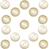 100 Pack Bige Sewing Buttons 0.45 inch 18L Glitter Round Polished 2 Hole Buttons Glossy Plastic 11mm Ideal for Sewing Blouse Skirt School Outfits Aprons Pants Jackets Accessories Bags DIY Crafts