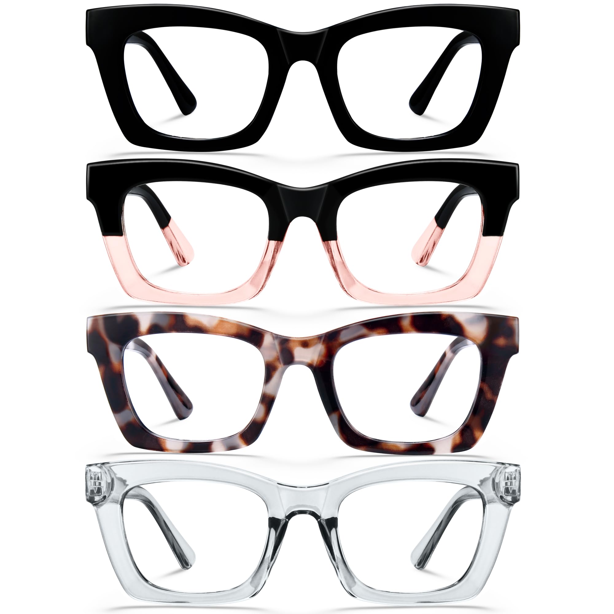 Photo 1 of CCVOO +1.5 Stylish Reading Glasses for Women, Eyeglasses, Blue Light Readers for Women, Computer Eye Glasses, Cheaters