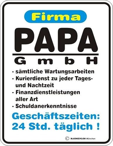 Vater Geschenk Set Spruche T Shirt Papa Spruche Blechschild Wo Papa Drauf Steht Ist Auch Papa Drin Papa Gmbh Deko Spruche Schild Papa Amazon De Bekleidung