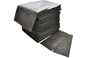 NPS SPILFYTER Spilfyter GFF-75 Gray Universal Premium Sorbent Double Weight Absorbent Pad, 18" Length x 16" Width, Case of 100