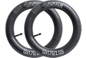 YunSCM 12" Bike Tubes 12x1.75/1.95/2.125 AV32mm Schrader Valve 12" Bicycle Inner Tubes Compatible with 12 x 1.75 12 x 1.90 12 x 1.95 12x2.0 12 x 2.10 12 x 2.125 Kid Bike Tire Tubes-2 PCS
