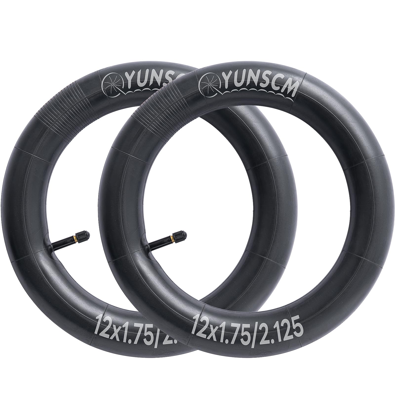 Photo 1 of YunSCM 12" Bike Tubes 12x1.75/1.95/2.125 AV32mm Schrader Valve 12" Bicycle Inner Tubes Compatible with 12 x 1.75 12 x 1.90 12 x 1.95 12x2.0 12 x 2.10 12 x 2.125 Kid Bike Tire Tubes-2 PCS