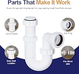 PlumbEZ Adjustable Swivel P Trap 40mm Telescopic Waste Kit view 5