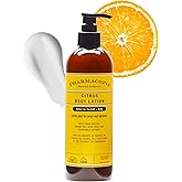 Pharmacopia Citrus Body Lotion - Hydrating Natural Moisturizer with Aromatherapy Benefits - Cruelty-Free Vegan Skin Care - Shea Butter, Aloe Vera, and Jojoba Oil - Lotion for Dry Skin, 16 oz