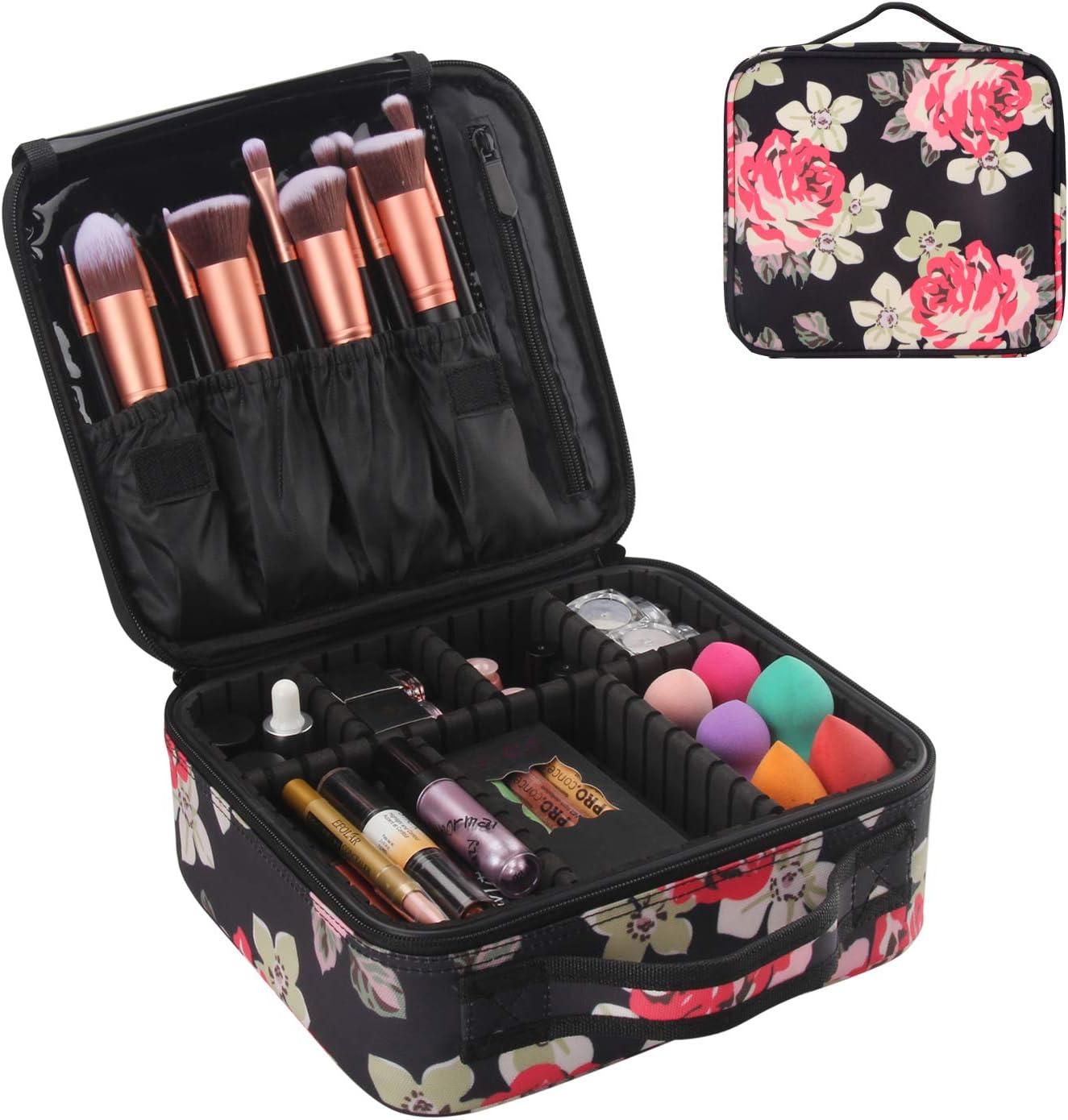 Amazon.com: MONSTINA Makeup Train Cases Professional Travel Makeup Bag ...