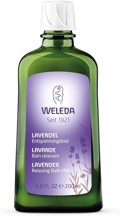 Weleda Lavender Relaxing Bath Milk 200ml Natural Essential Oil Calming Stress