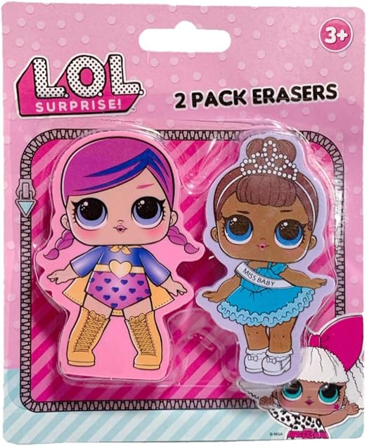 Amazon Co Jp L O L サプライズ 2pセット 消しゴム 筆記用具 文房具 エルオーエル Lol グッズ ホビー