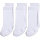 EPEIUS Baby Knee High Socks Seamless Baby Socks Solid Cotton Stockings for Boys/Girls 0-3/3-6/6-12/12-24 Months 3 Pack