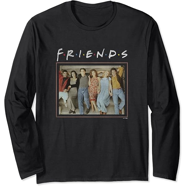 Amazon.com: Friends Main Cast Vintage Group Portrait V2 Premium T
