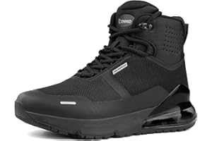 CENNID Men's Waterproof Tactical Work Boots Side Zipper Military Orthopedic Boots Lightweight Motorcycle Combat Hiking Boots 