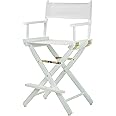 Casual Home 24" Director's Chair White Frame with White Canvas, Counter Height
