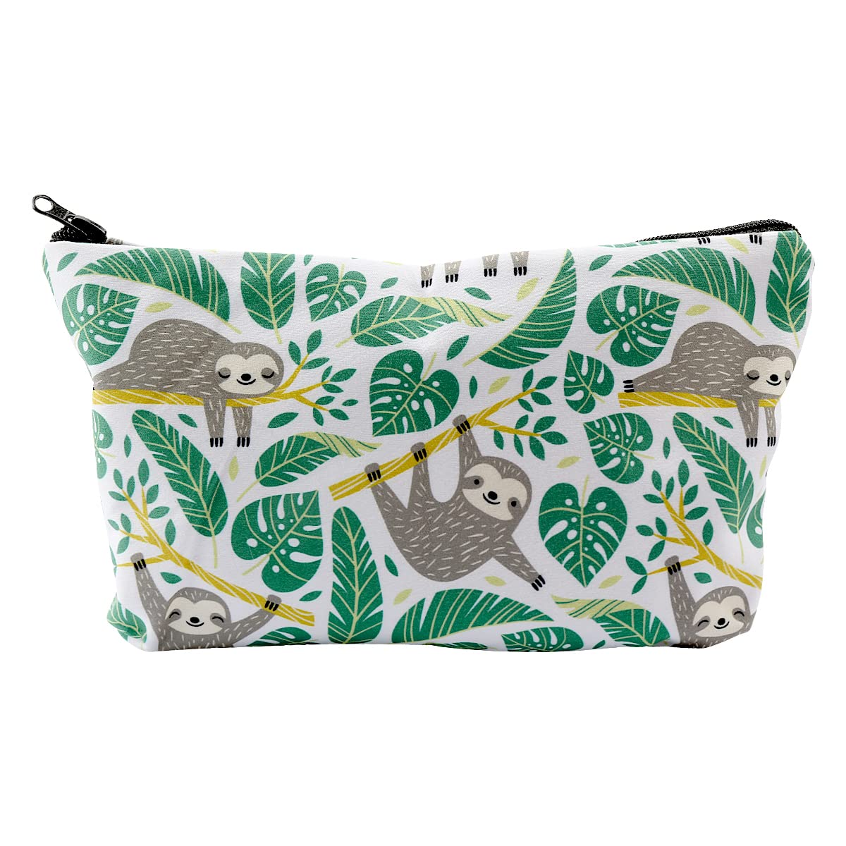 Jagowa Cosmetic Bag for Travel, Cute Sloth Waterproof Makeup Bag, Portable Toiletry Bag Pencil Case Cosmetics Storage Pouch for Women